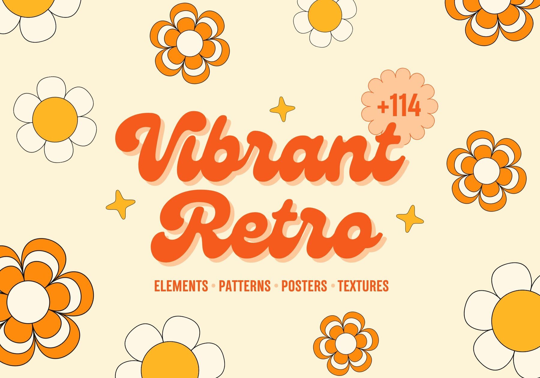 114 Vibrant Retro Graphic Collection 1