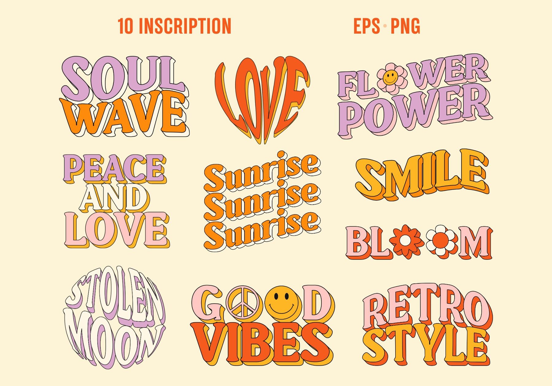 114 Vibrant Retro Graphic Collection 6