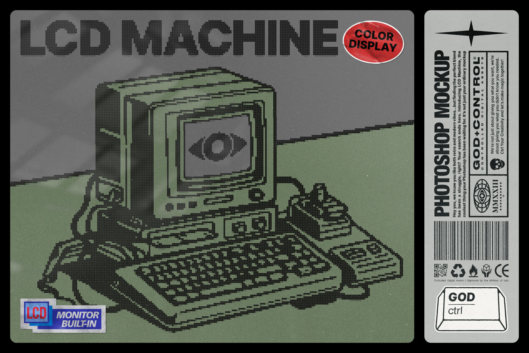 LCD Machine Photoshop Mockup 1