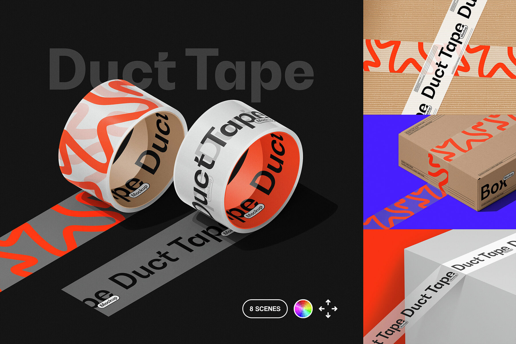 Duct Tape   Box Mockups Set 1