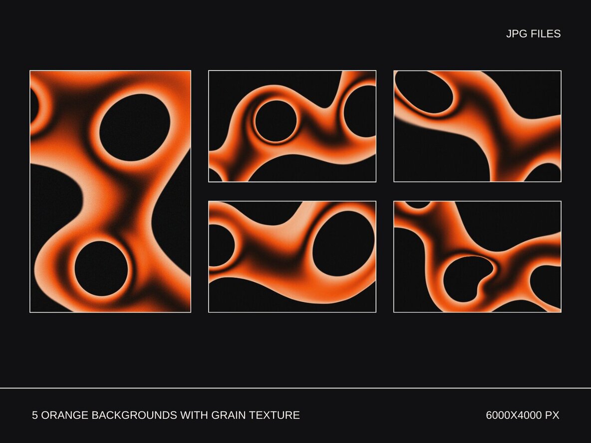 Liquid Grainy Gradient Shapes Backgrounds 4