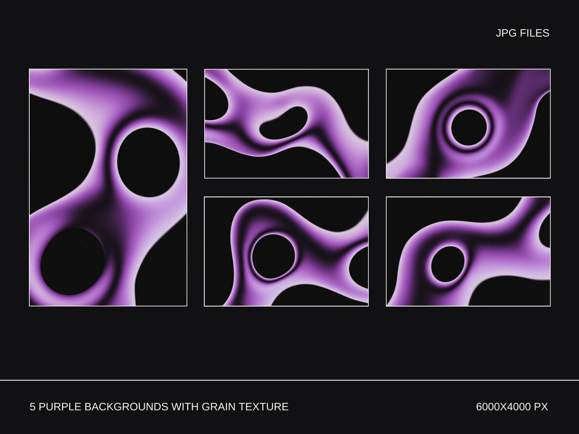 Liquid Grainy Gradient Shapes Backgrounds 6