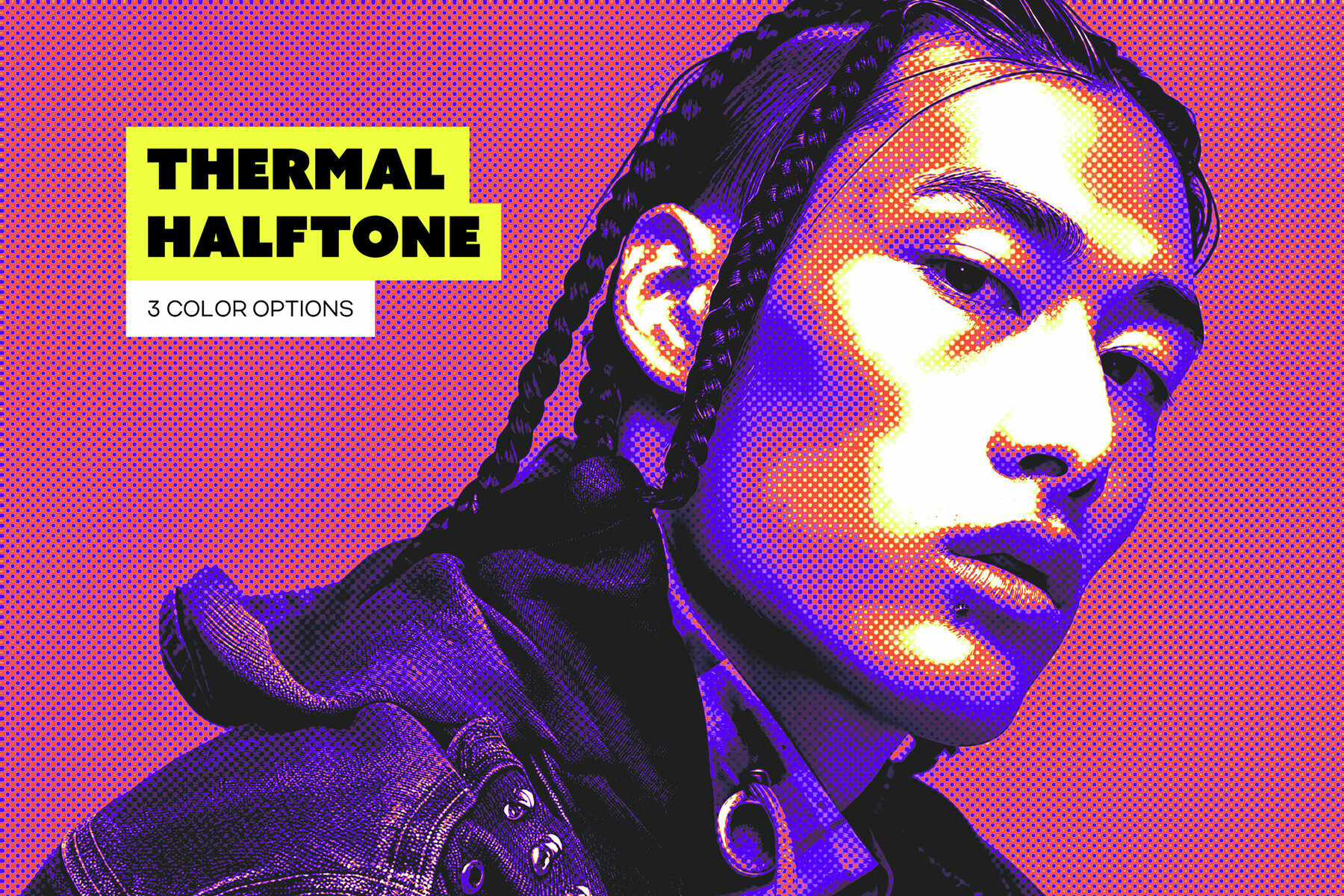 Thermal Halftone Photo Effect 1