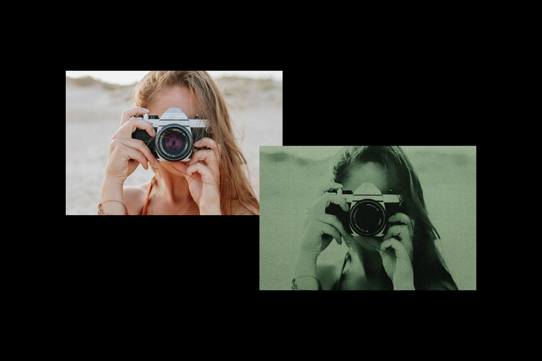 Old Vintage Halftone Photo Effect 9