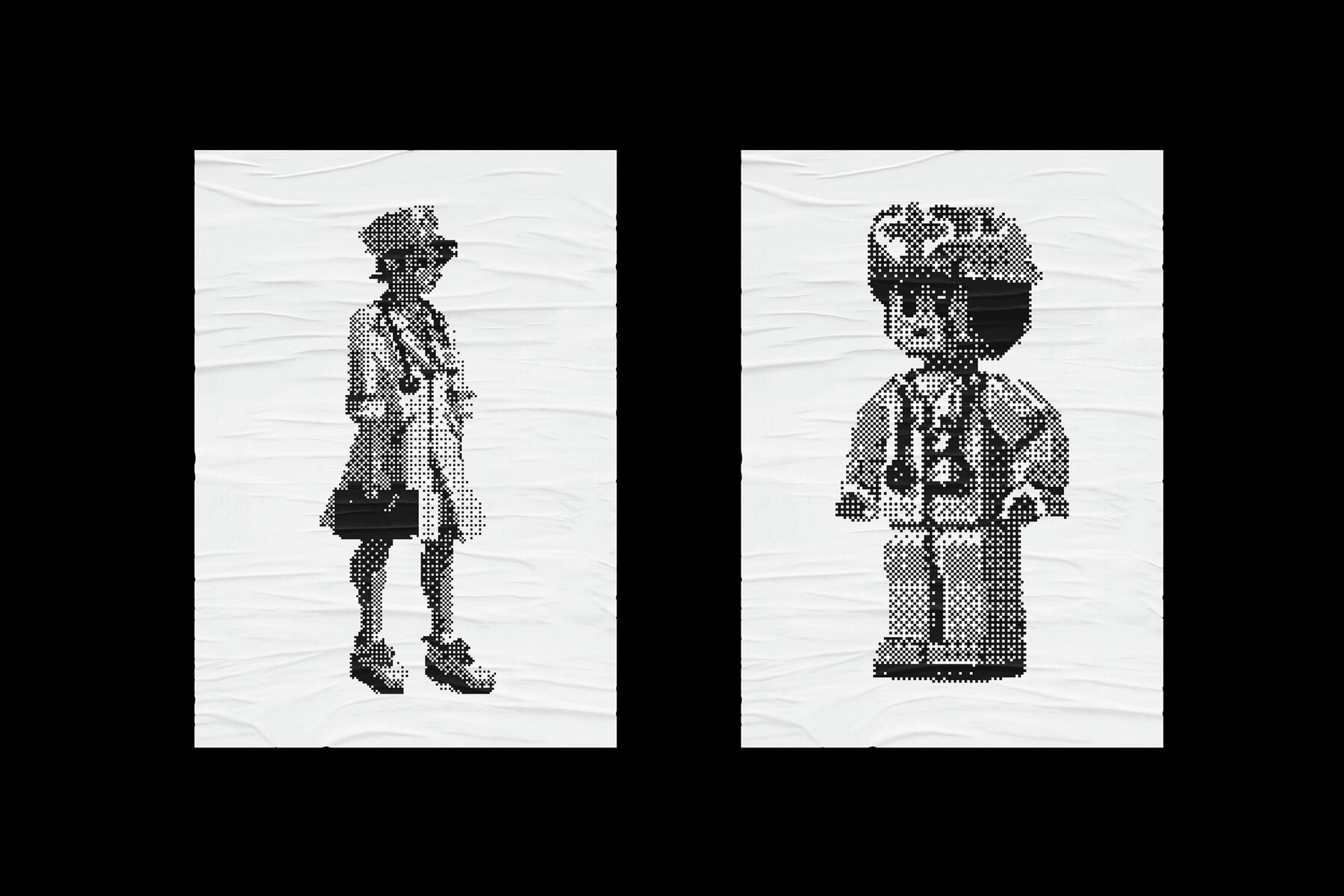 Science   Medical Dithering Bitmap Shapes 6