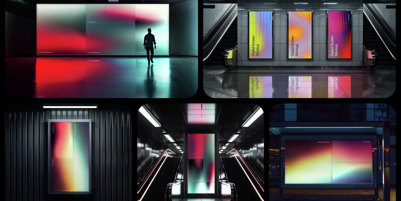 Digital Screen Advertising Mockups Vol  1