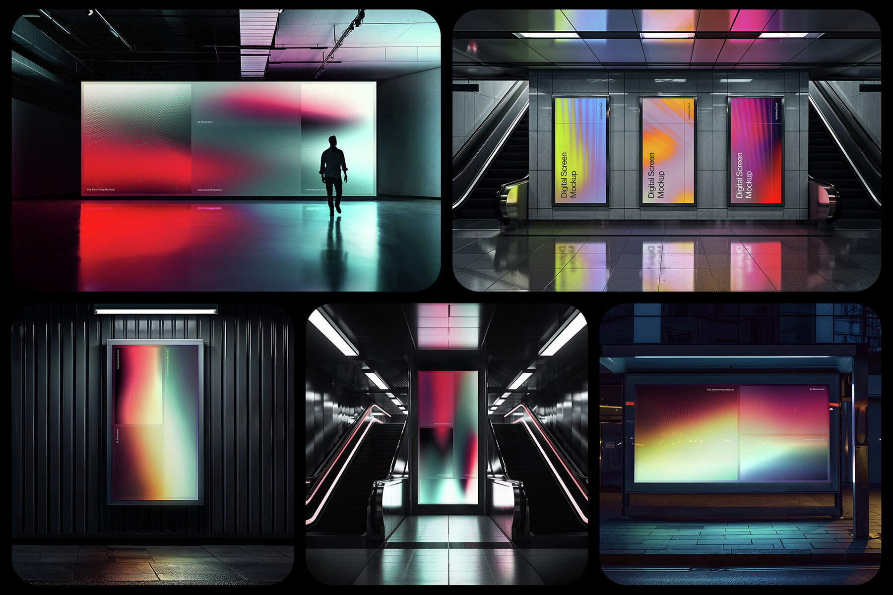 Digital Screen Advertising Mockups Vol  1 1