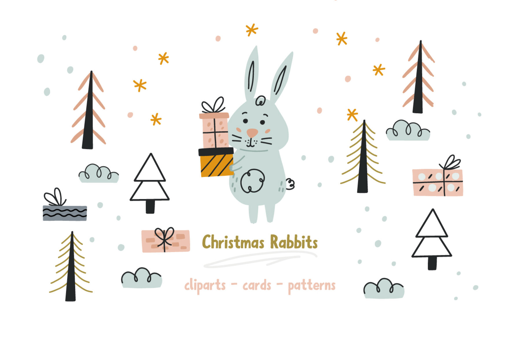 Christmas Rabbits 1