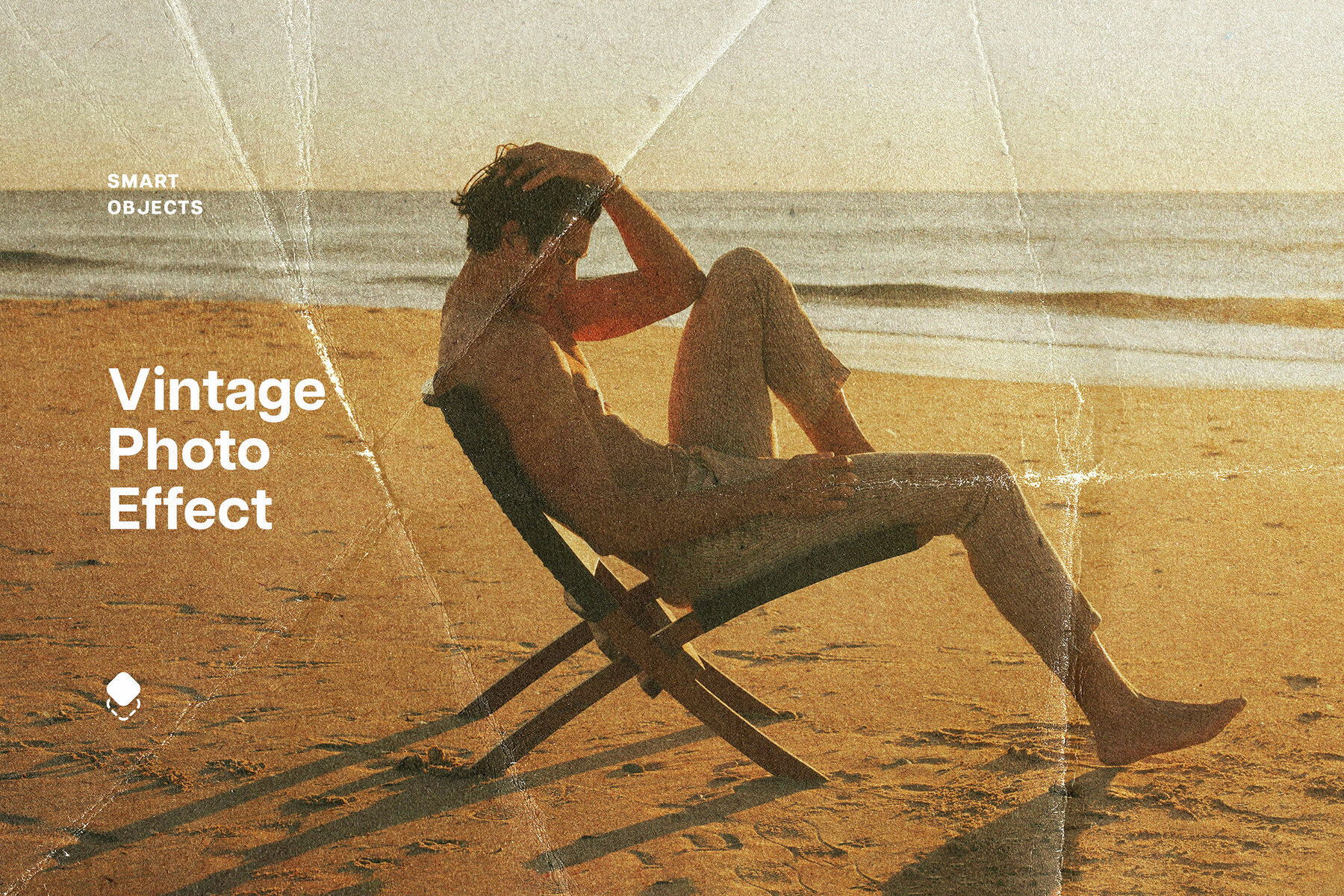 Vintage Folded Paper Photo Effect 1