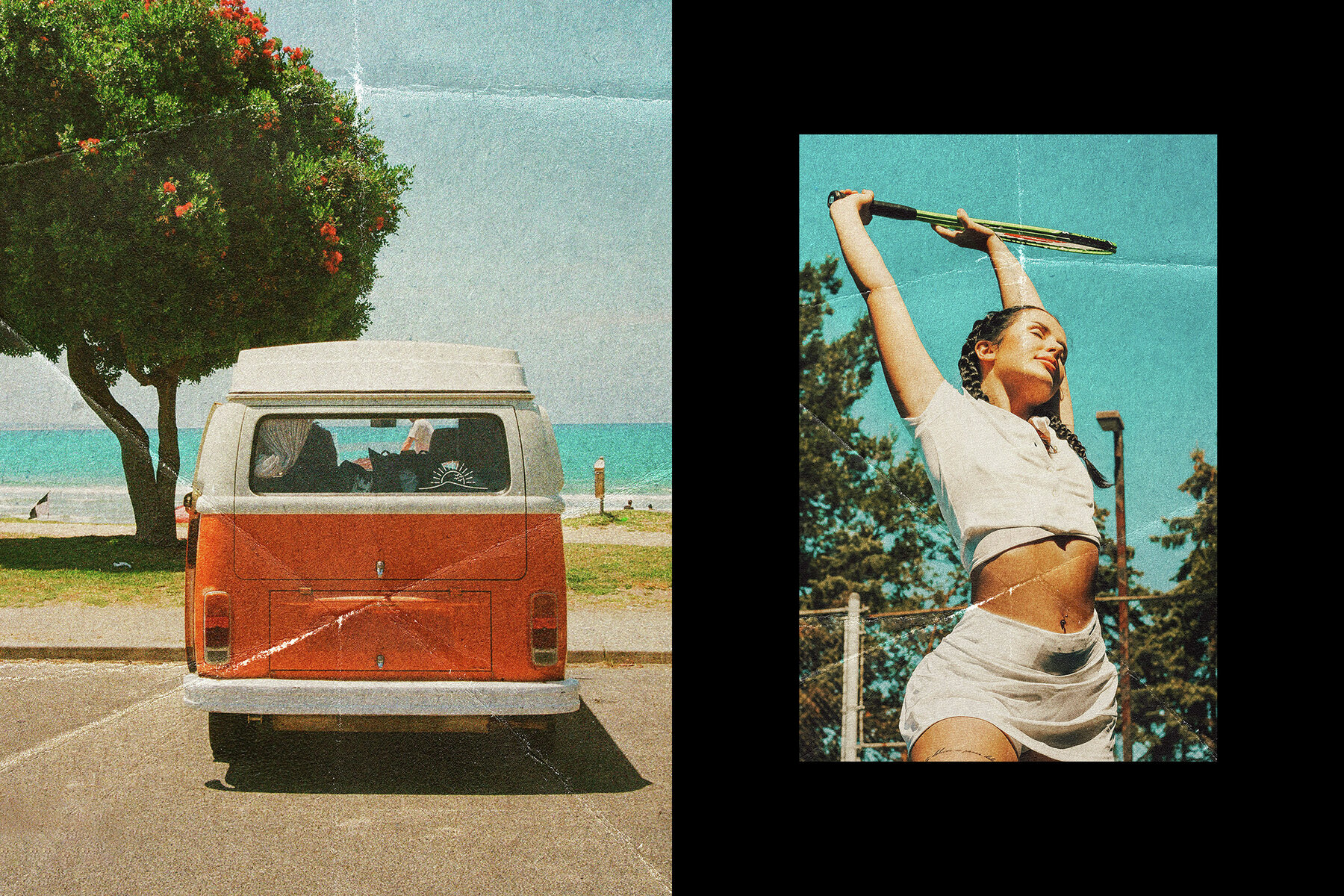 Vintage Folded Paper Photo Effect 6