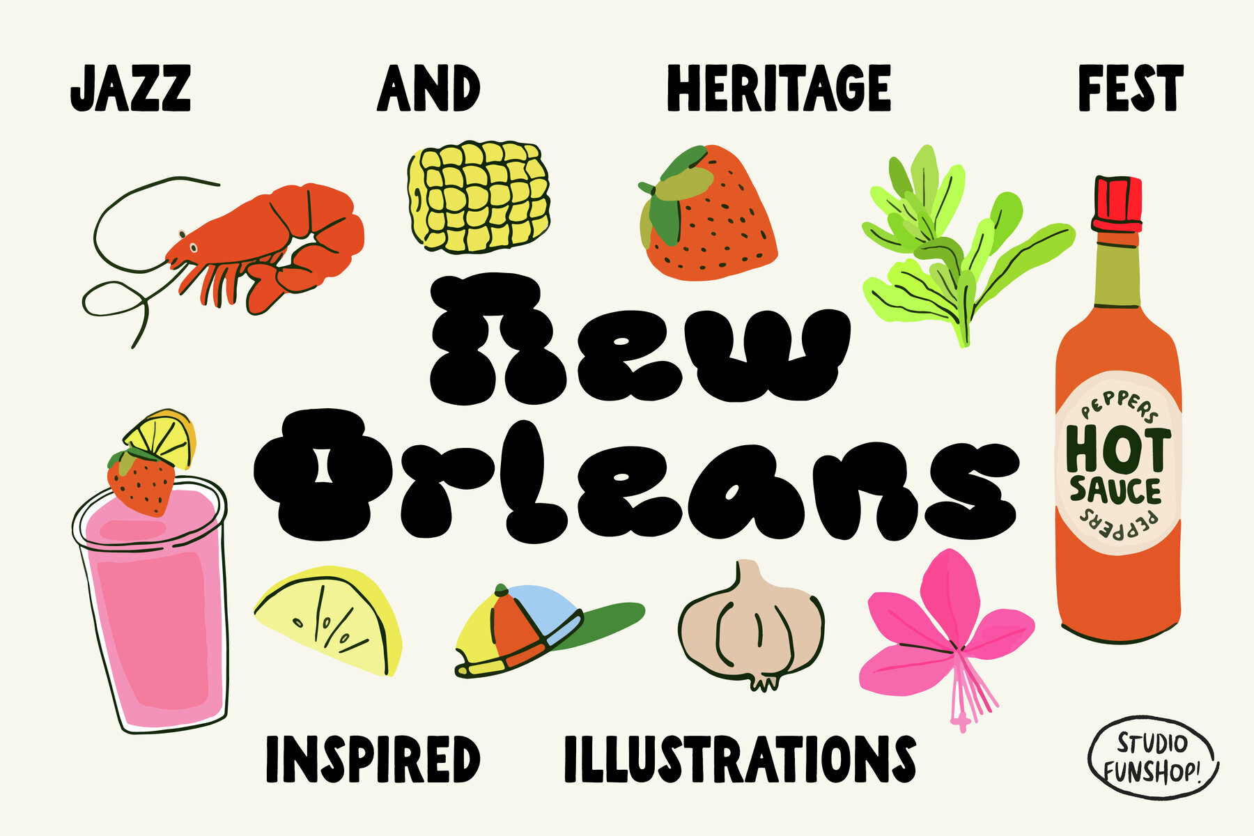 New Orleans Jazz and Heritage Fest Illustrations 1