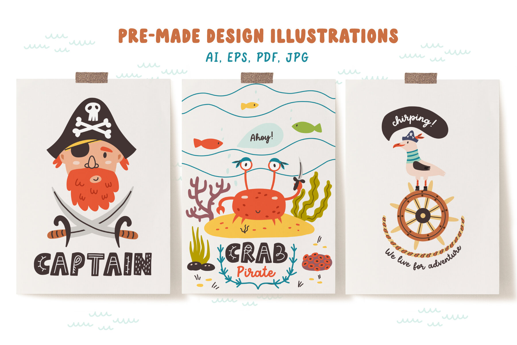 Pirates Ahoy Clipart and Treasure Map 9