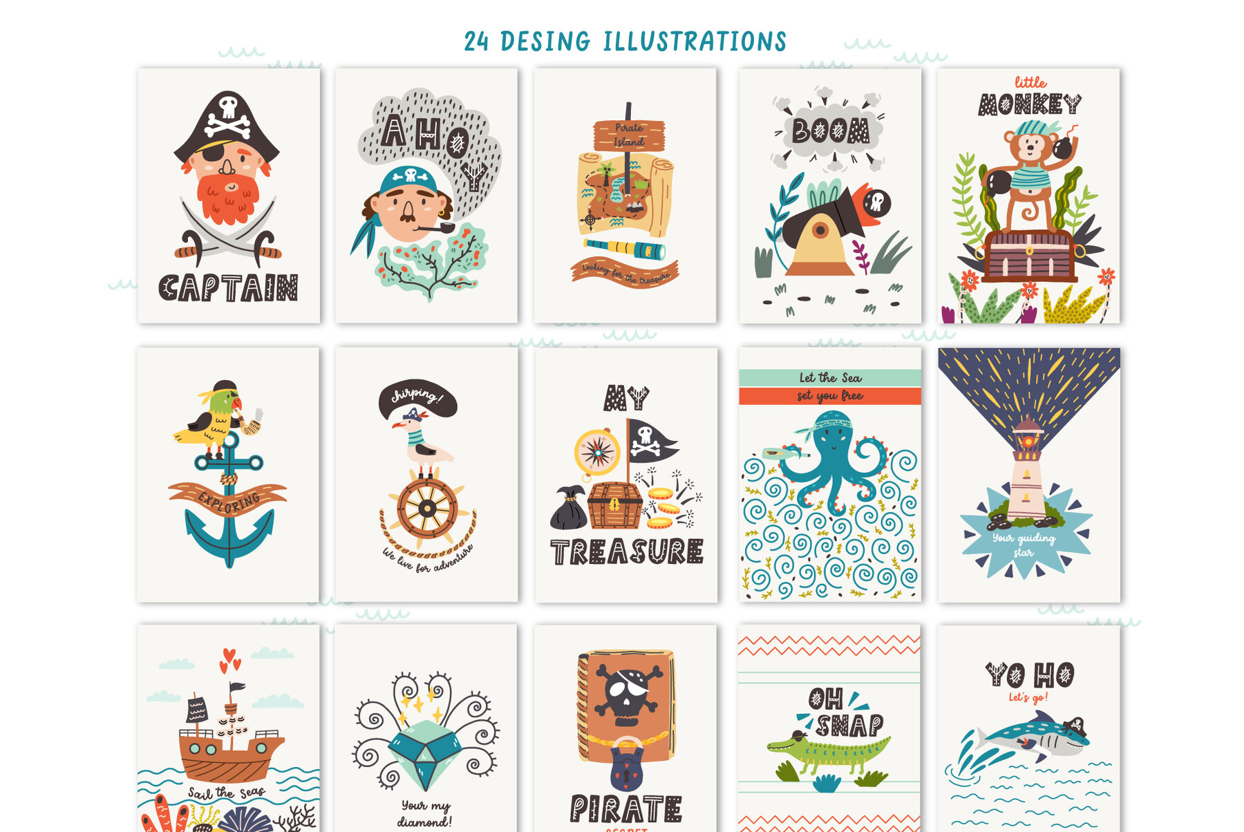 Pirates Ahoy Clipart and Treasure Map 10