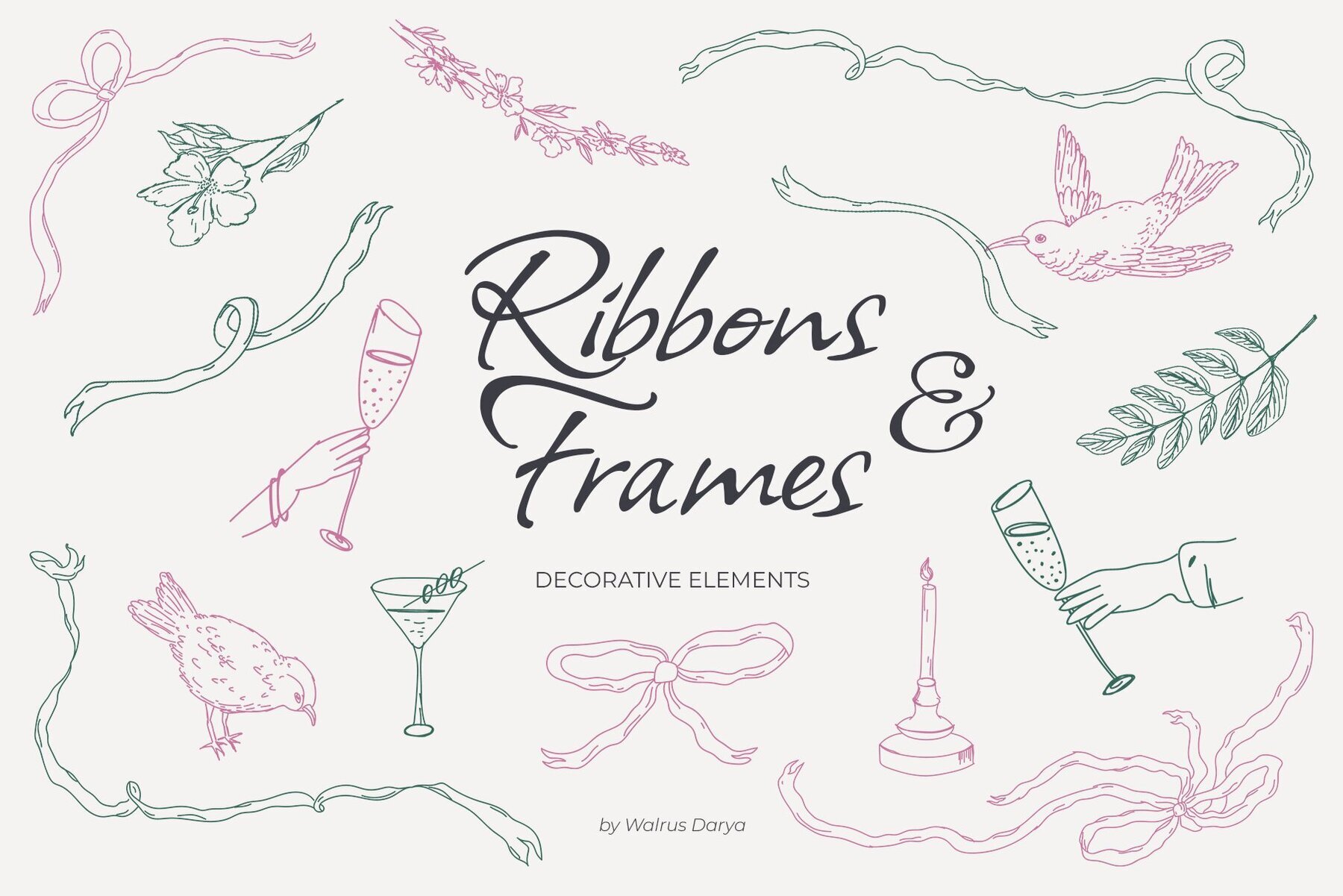 Ribbons and Frames Clipart 1