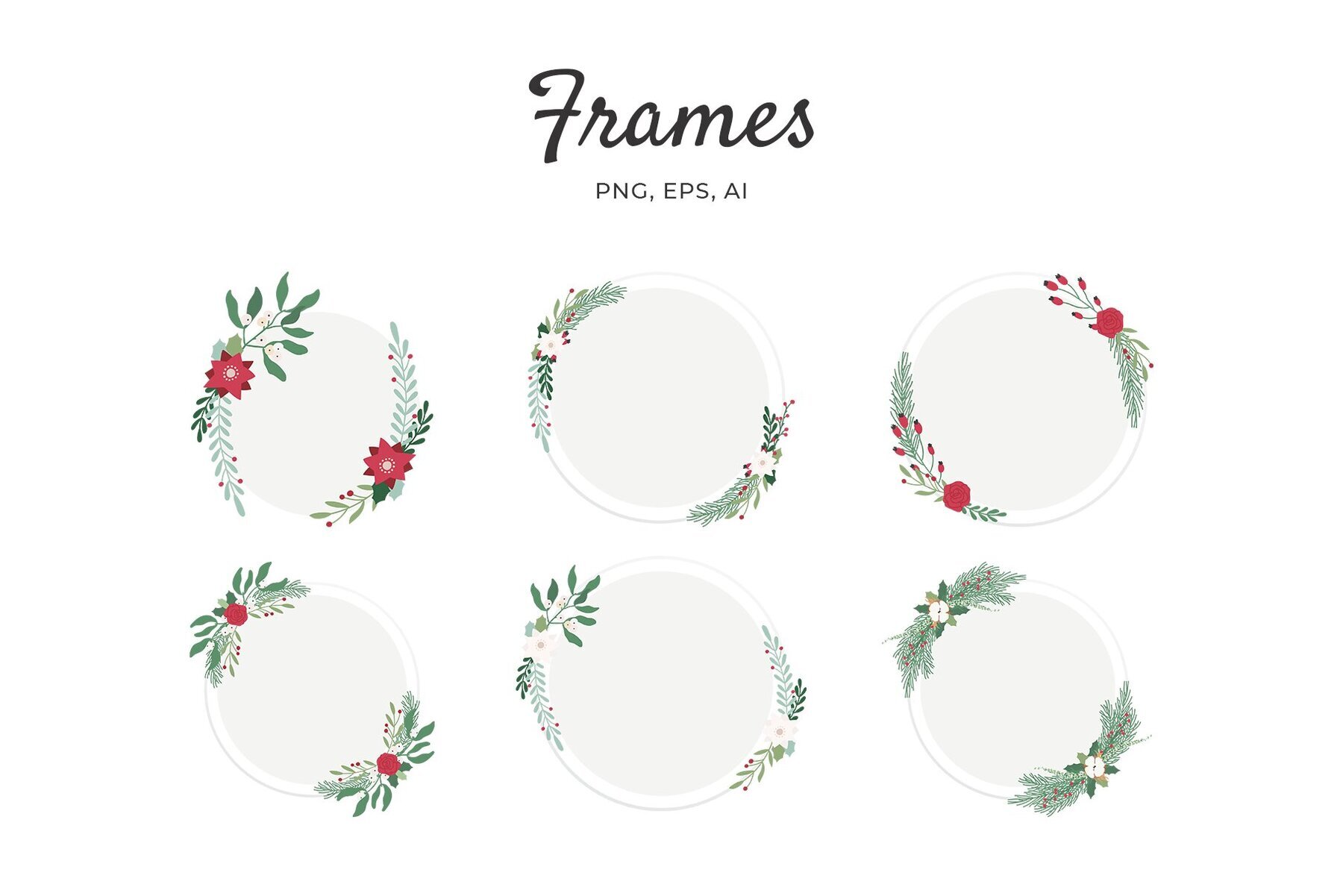 Christmas Florals Clipart 3