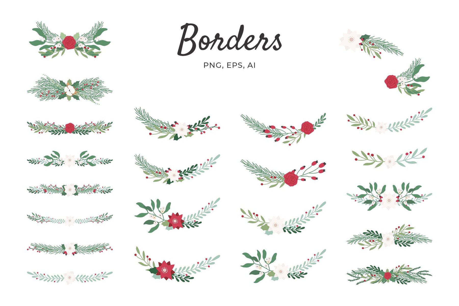 Christmas Florals Clipart 6