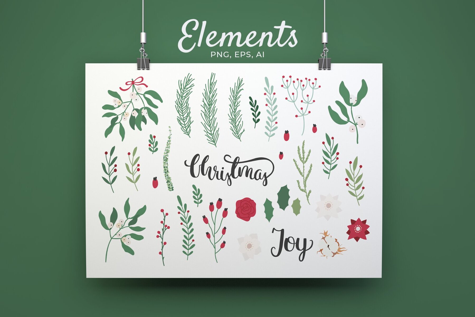 Christmas Florals Clipart 10