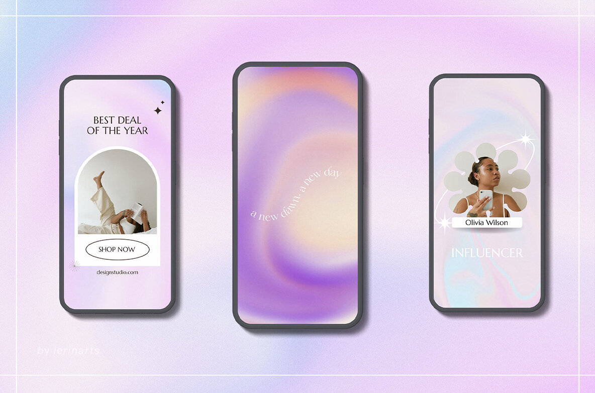 20 Airy Grainy Gradient Backgrounds 3