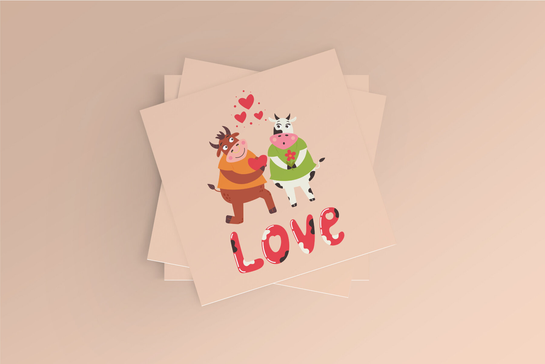 Love story cow and bull Animals - YouWorkForThem