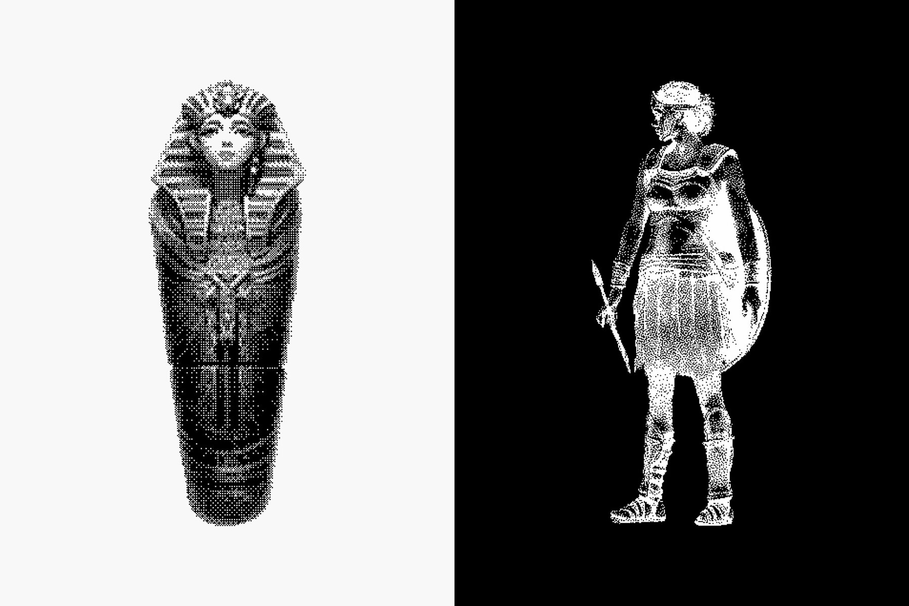 Dithering Bitmap Vector Shapes Collection 15