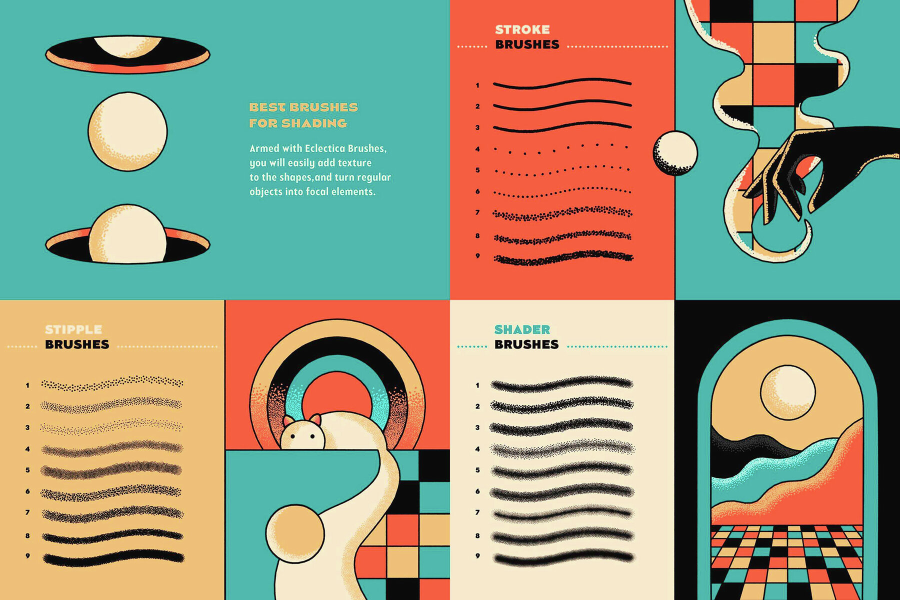 18 in 1 Procreate Brushes Bundle 28