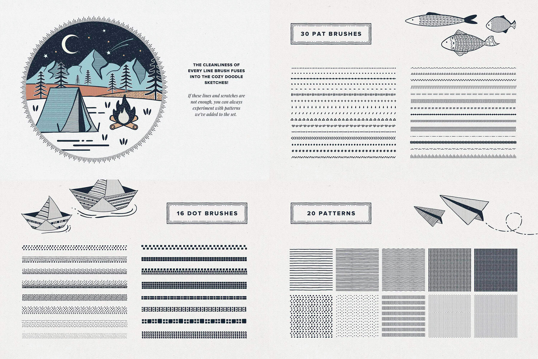 18 in 1 Procreate Brushes Bundle 31