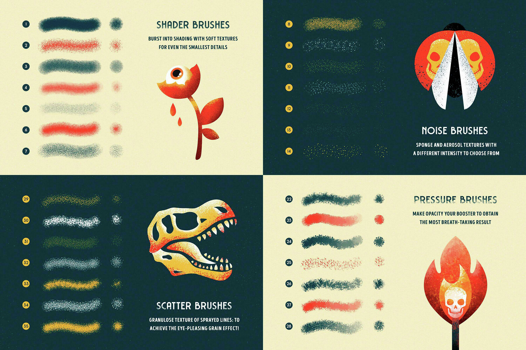 18 in 1 Procreate Brushes Bundle 40