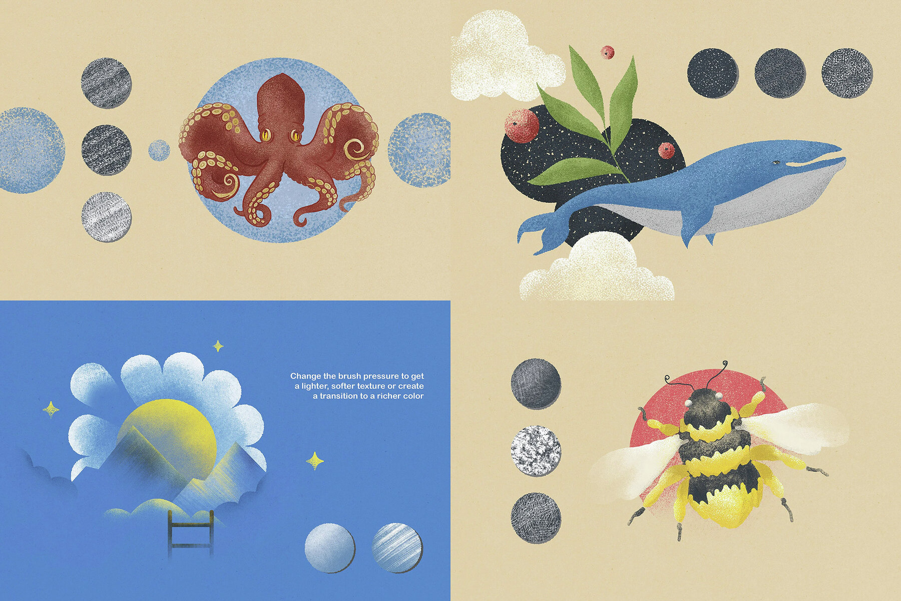 18 in 1 Procreate Brushes Bundle 48