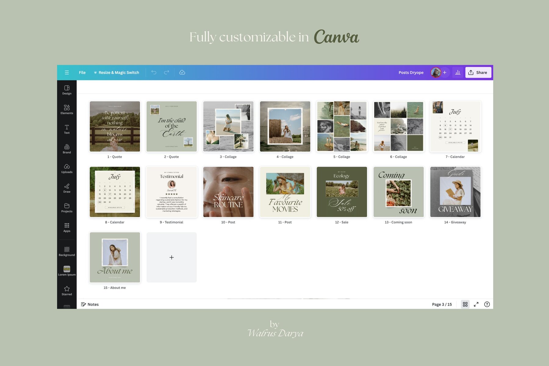 Slow Life Social Media Templates 4
