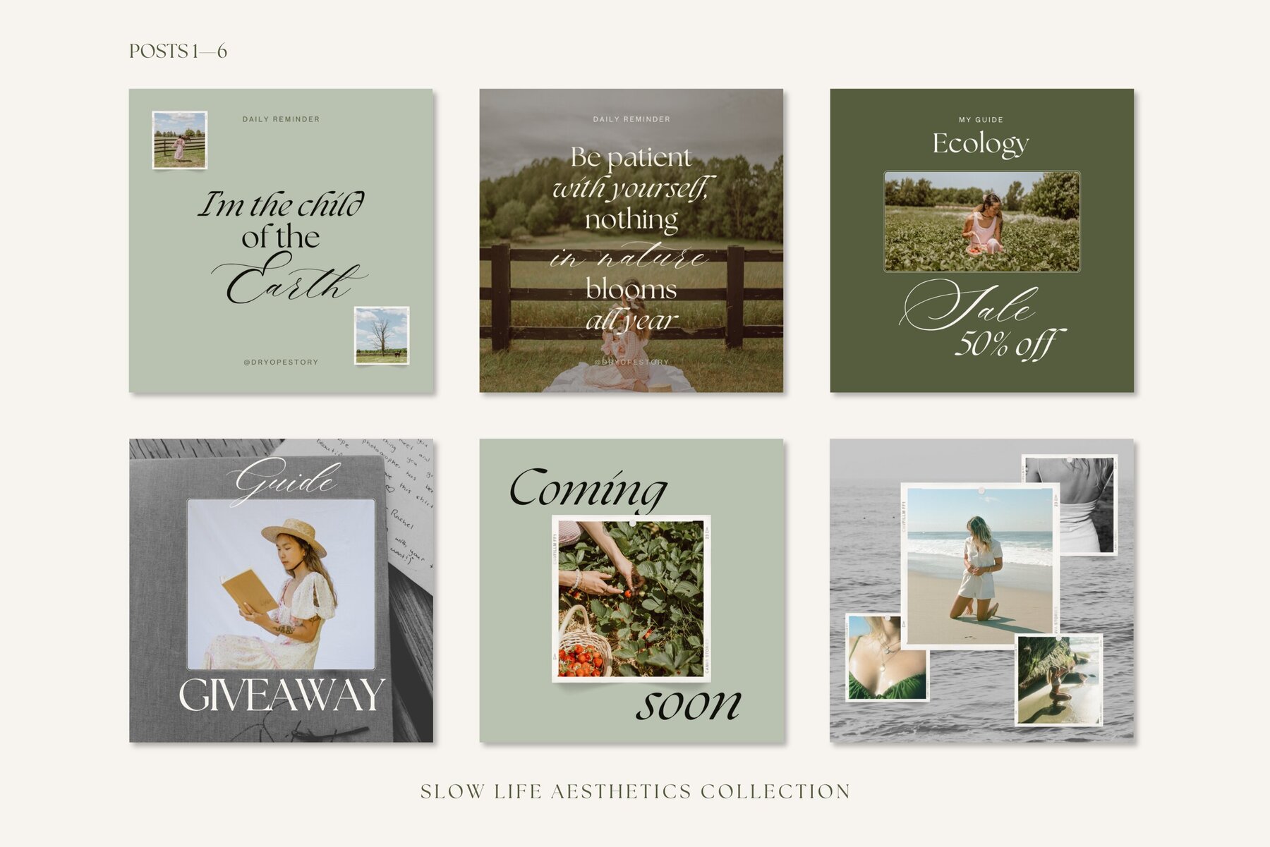 Slow Life Social Media Templates 5