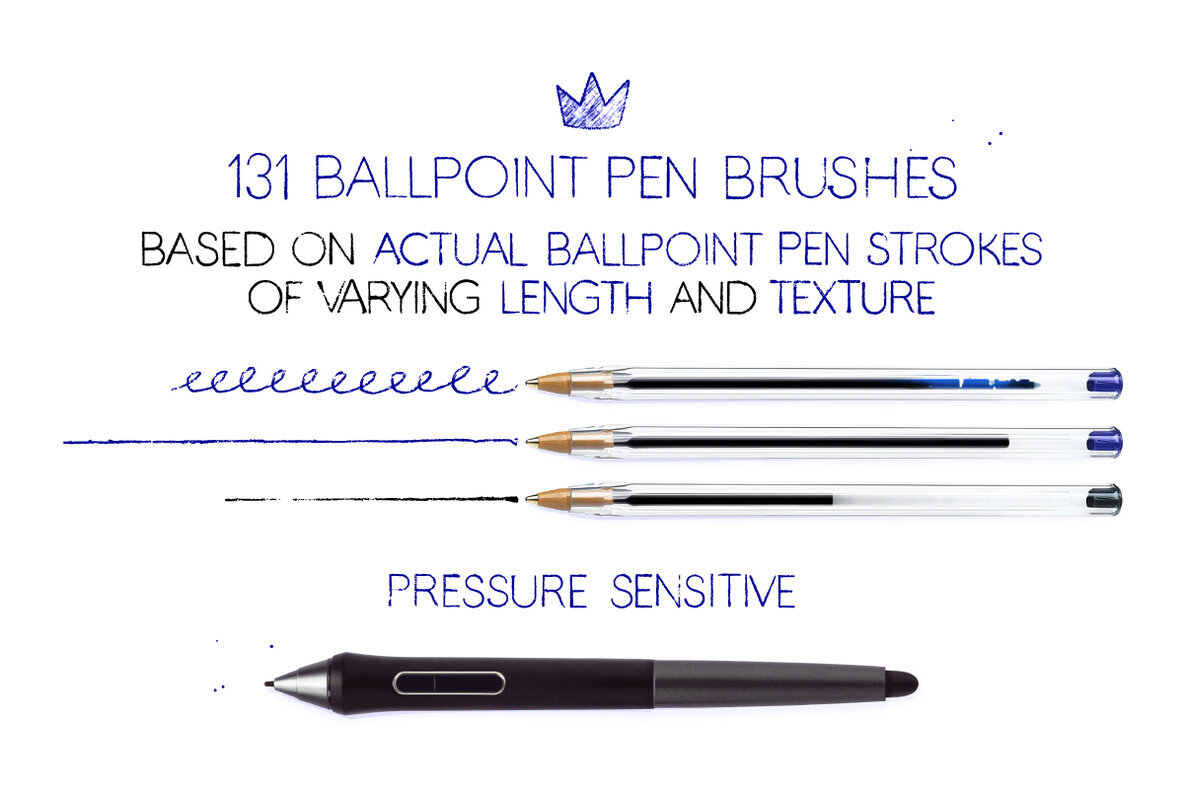 Used Ballpoint Pen Brushes 2