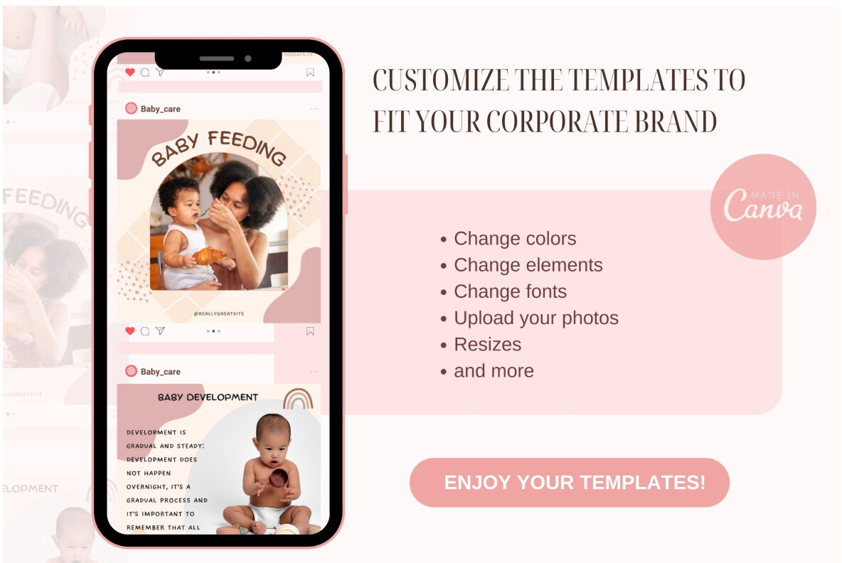 Baby Care Canva Social Media Templates 8
