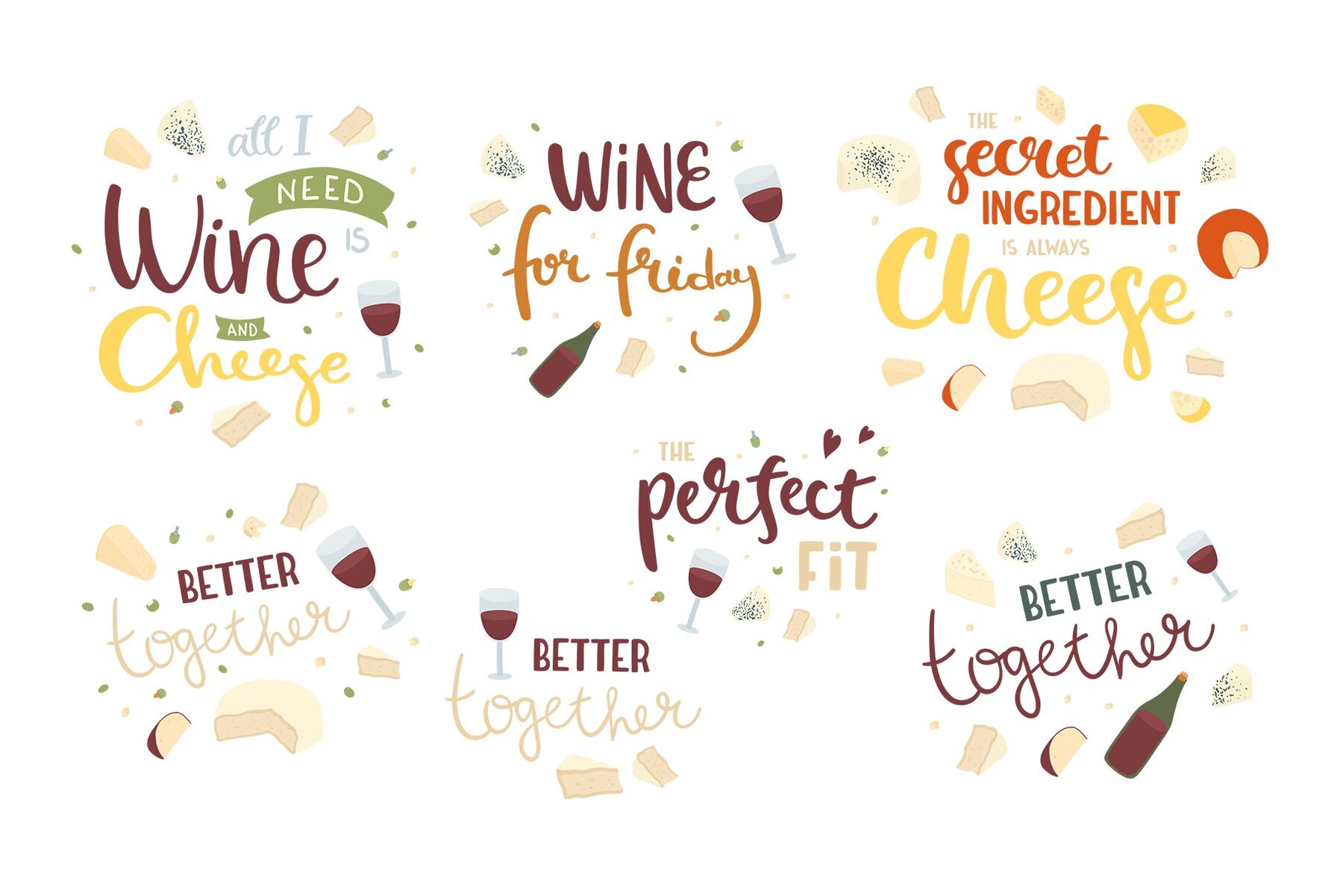 Cheese Illustrations Clipart 6