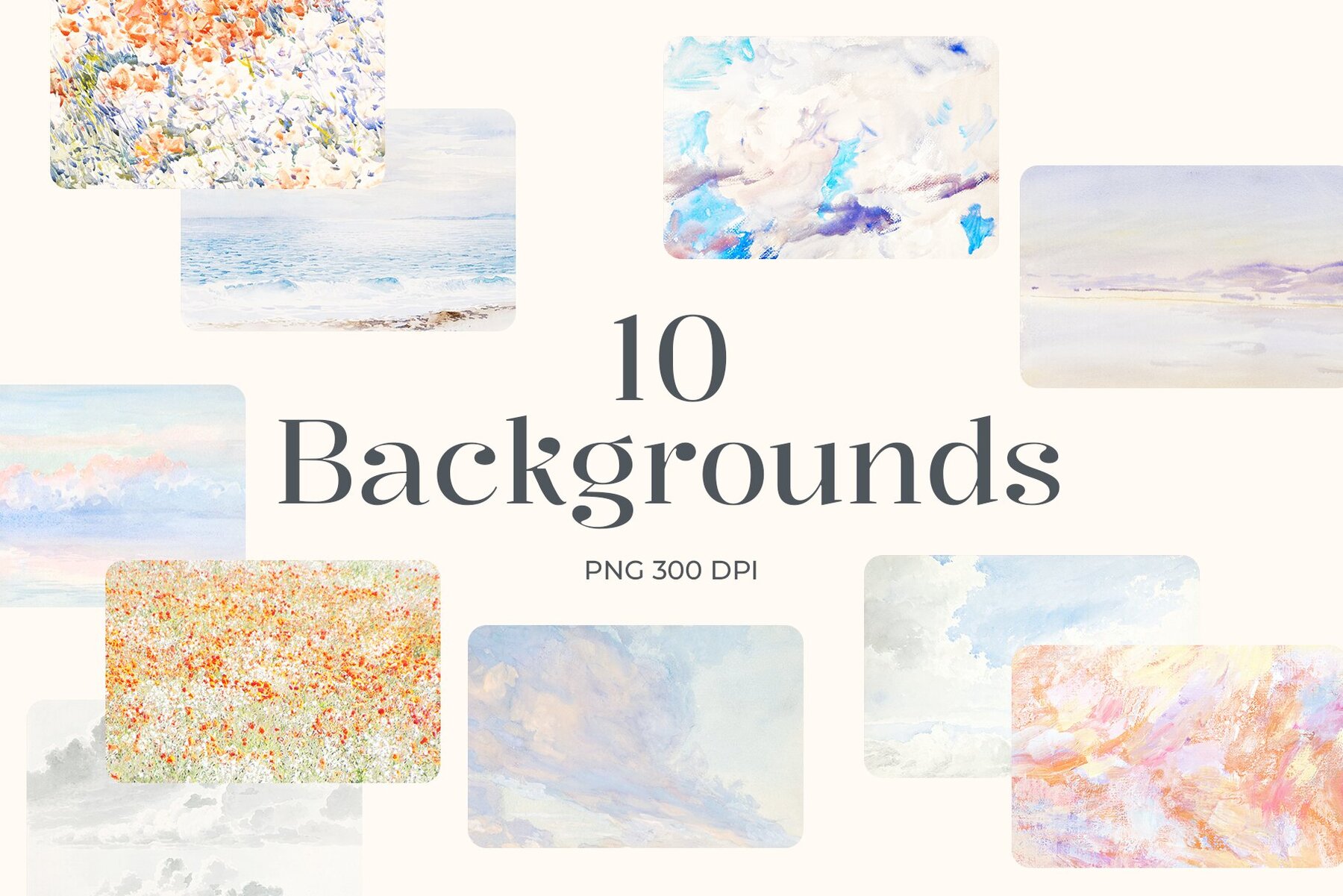 Rainbow Garden Cutout Clipart 7