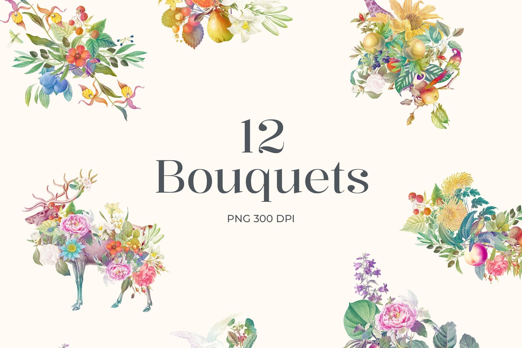 Rainbow Garden Cutout Clipart 8