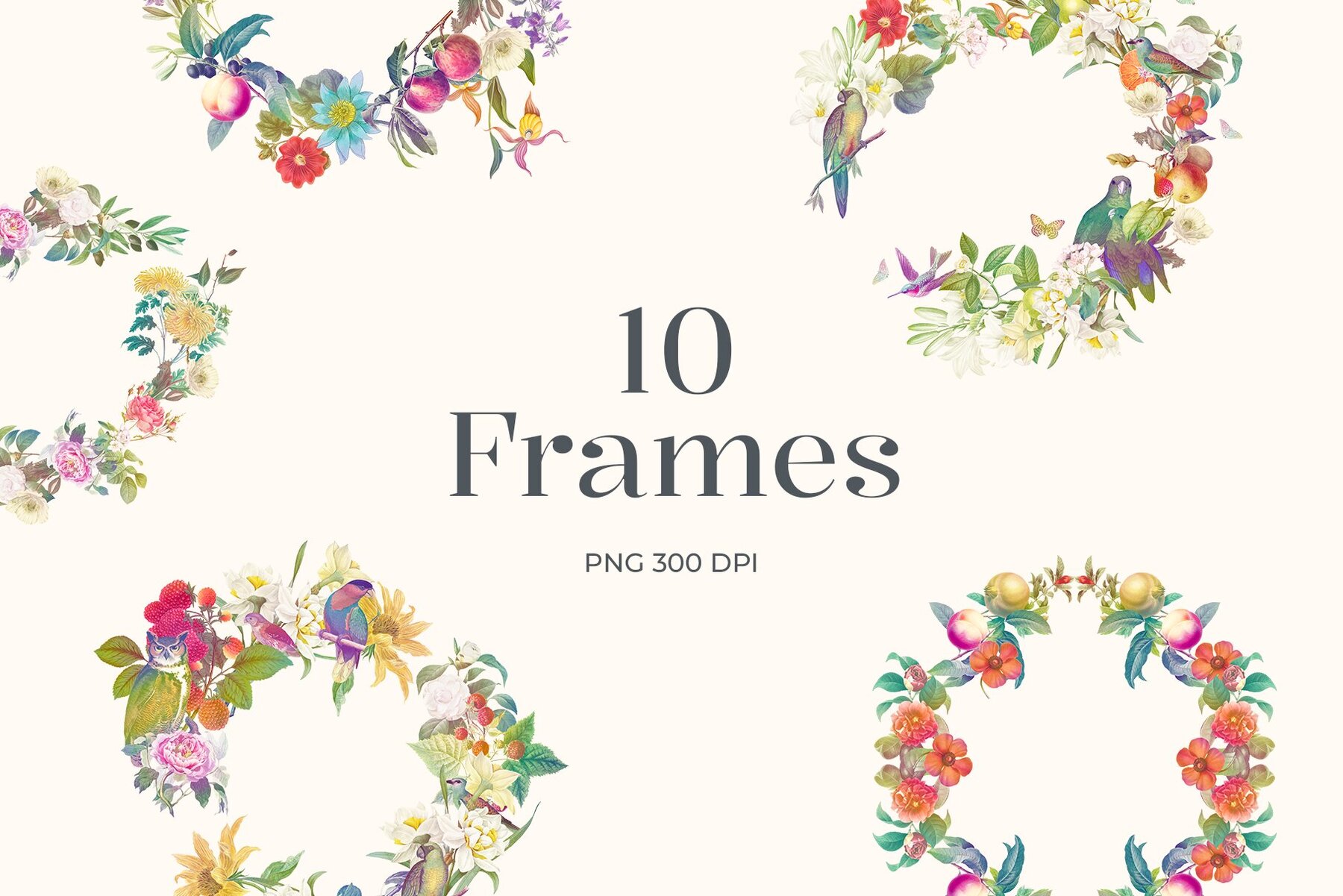 Rainbow Garden Cutout Clipart 9