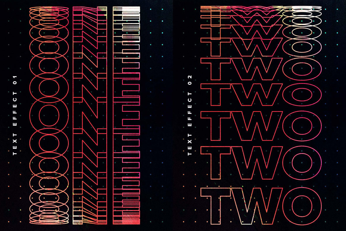 Cyberpunk Retro Layered Text Effects 2