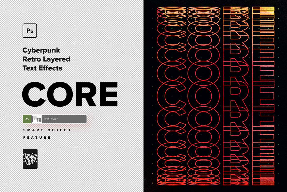 Cyberpunk Retro Layered Text Effects 7