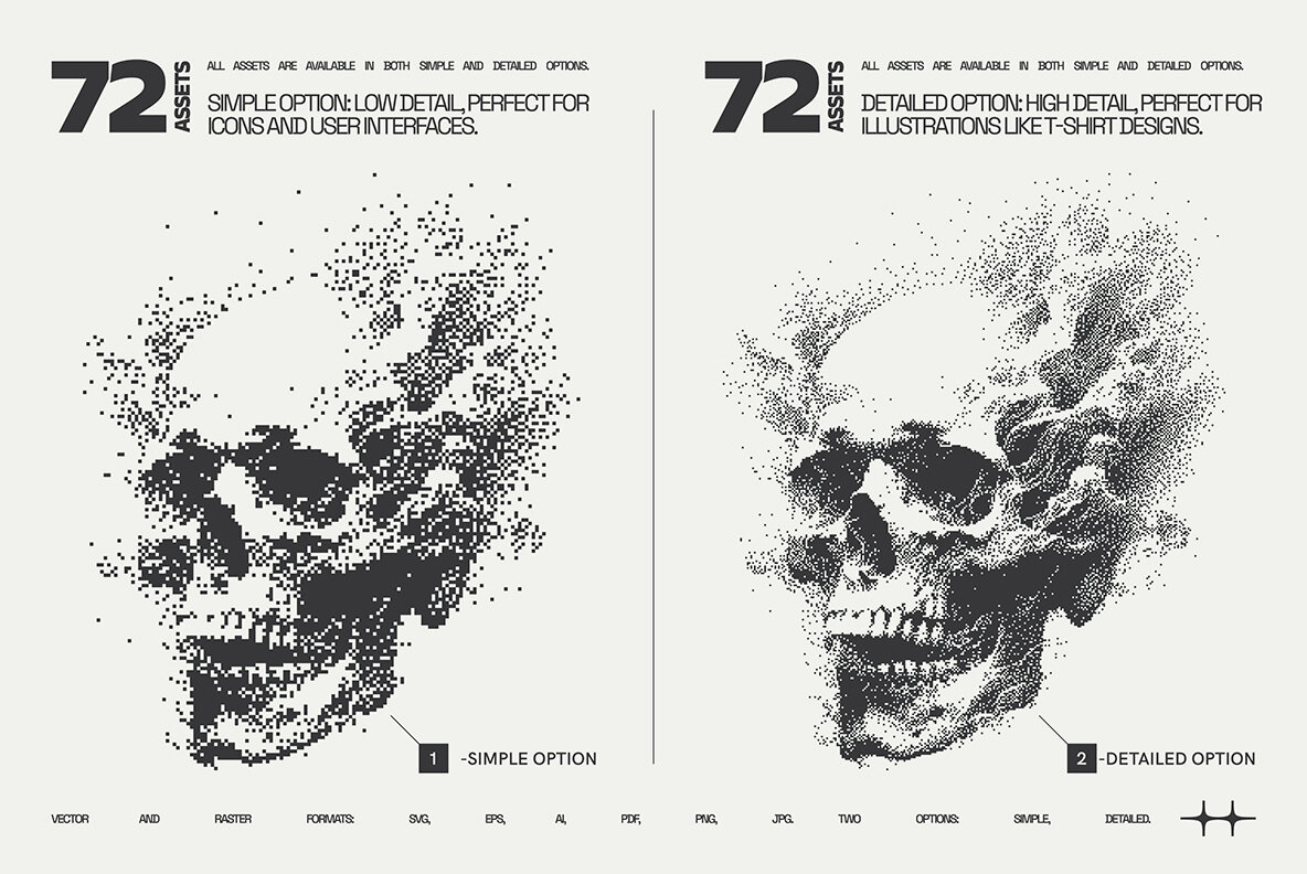 144 Dark Pixel Graphic Pack 4