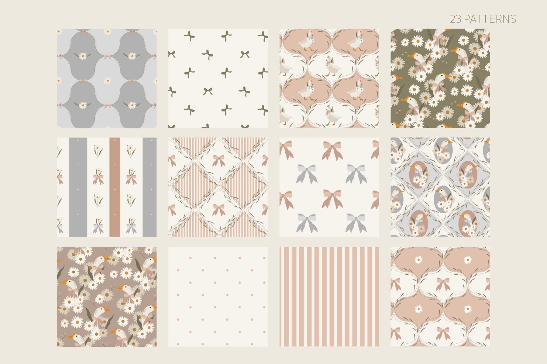 Grandmillenial geese set 8