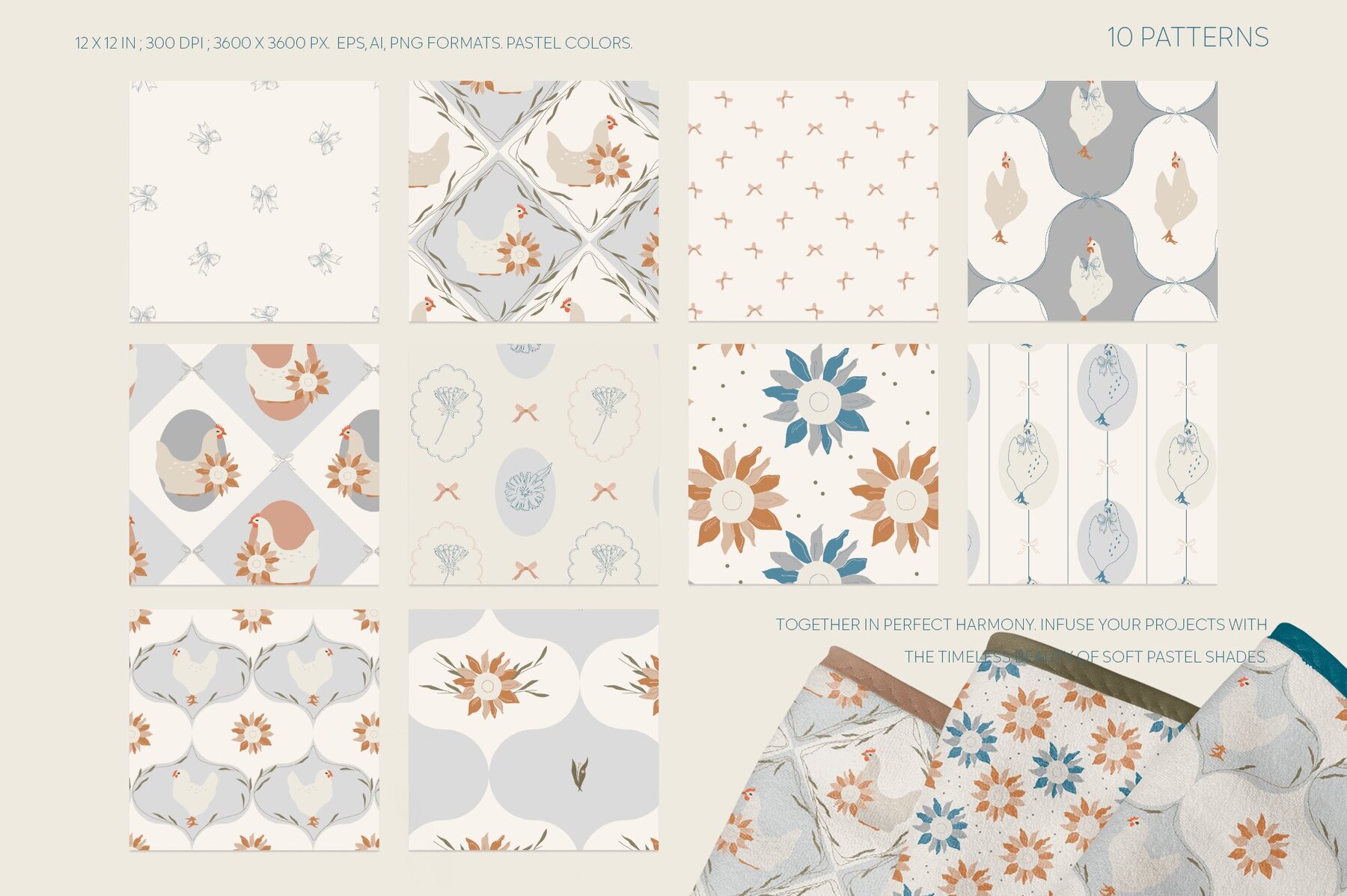 Vintage cottagecore chickens 5