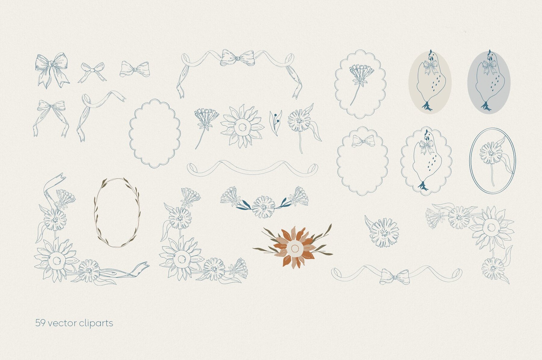 Vintage cottagecore chickens 9