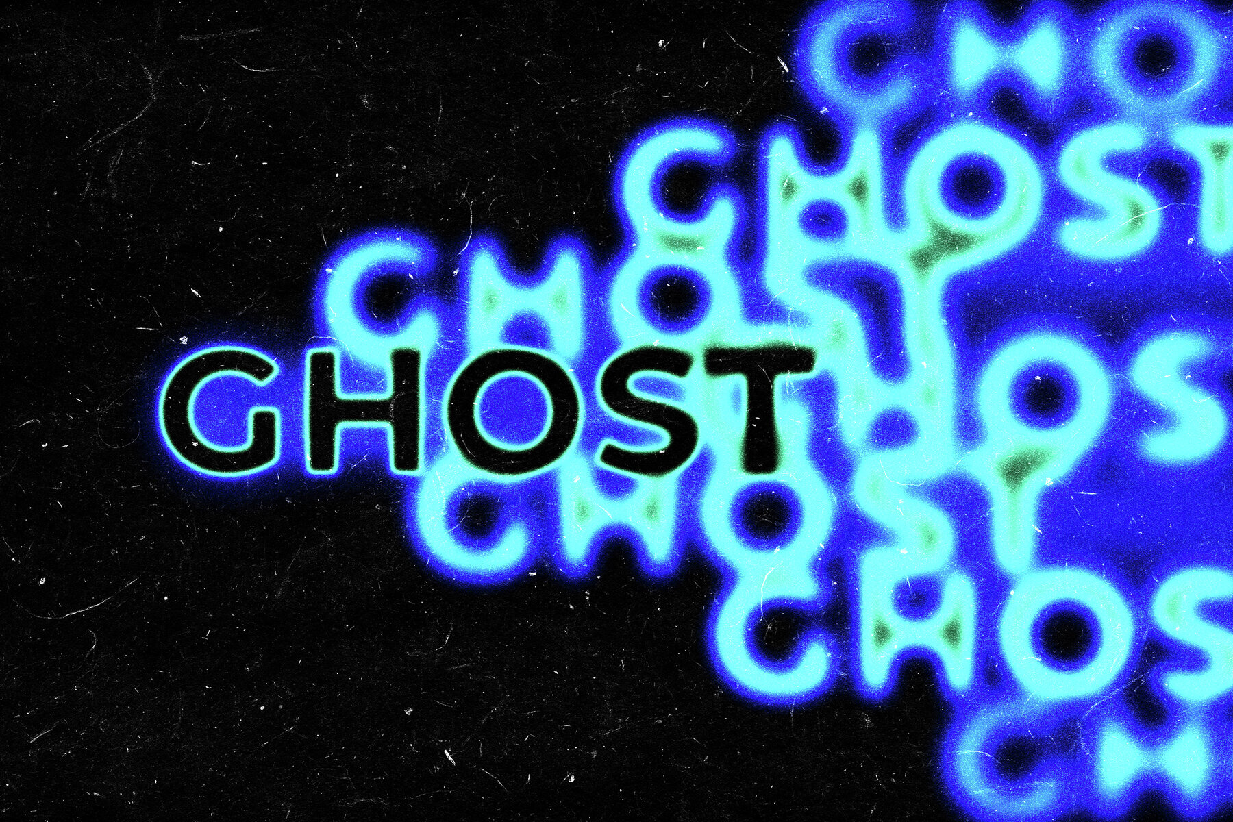 Ghost Duplication Melting Text Effect 3