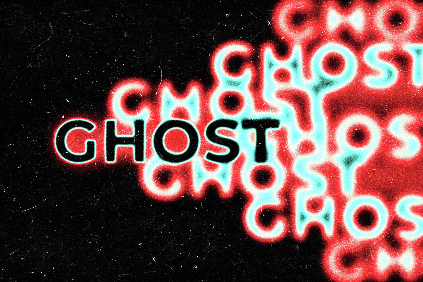 Ghost Duplication Melting Text Effect 4