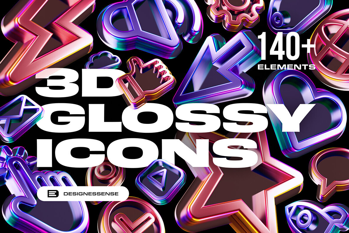 3D Glossy Icons 1