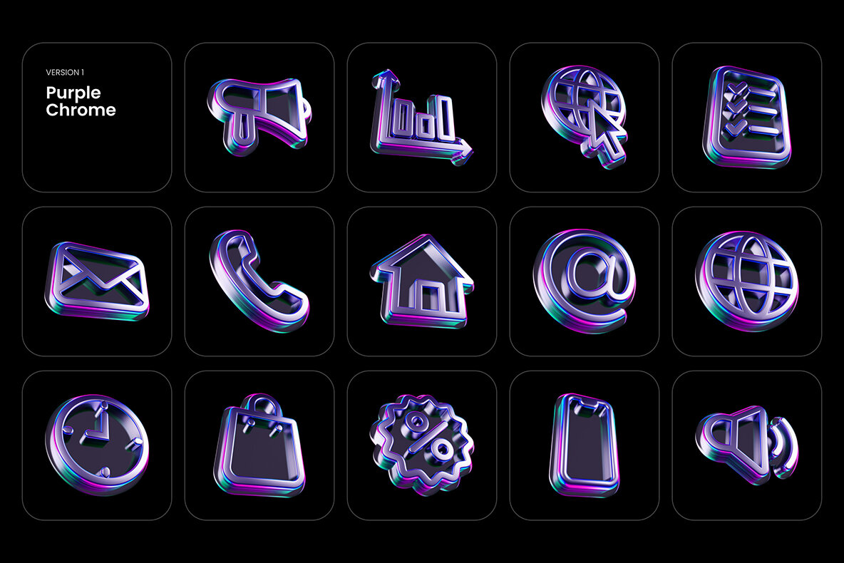 3D Glossy Icons 6