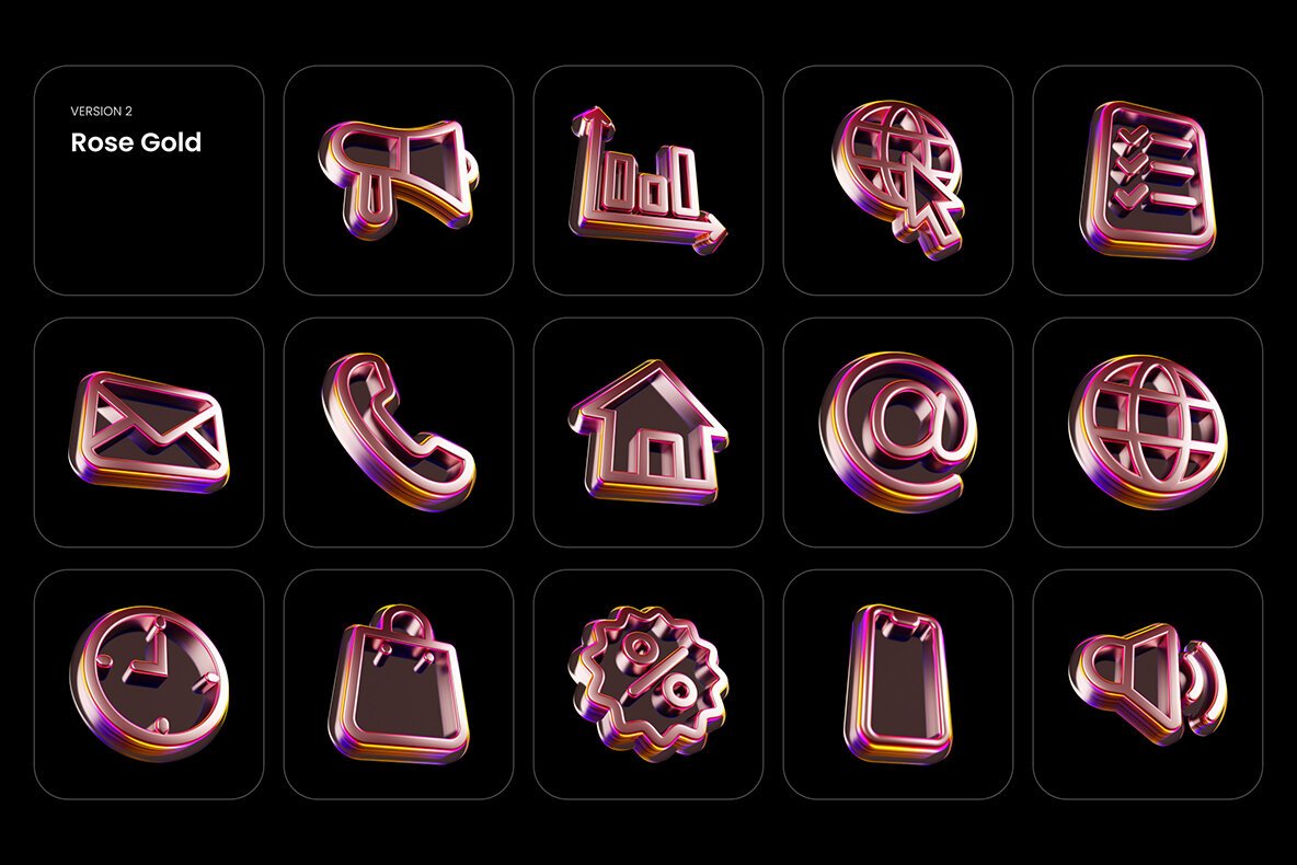 3D Glossy Icons 7