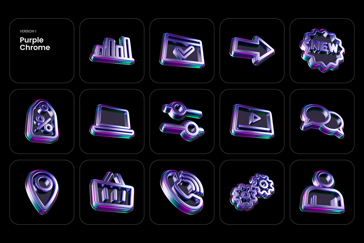 3D Glossy Icons 10