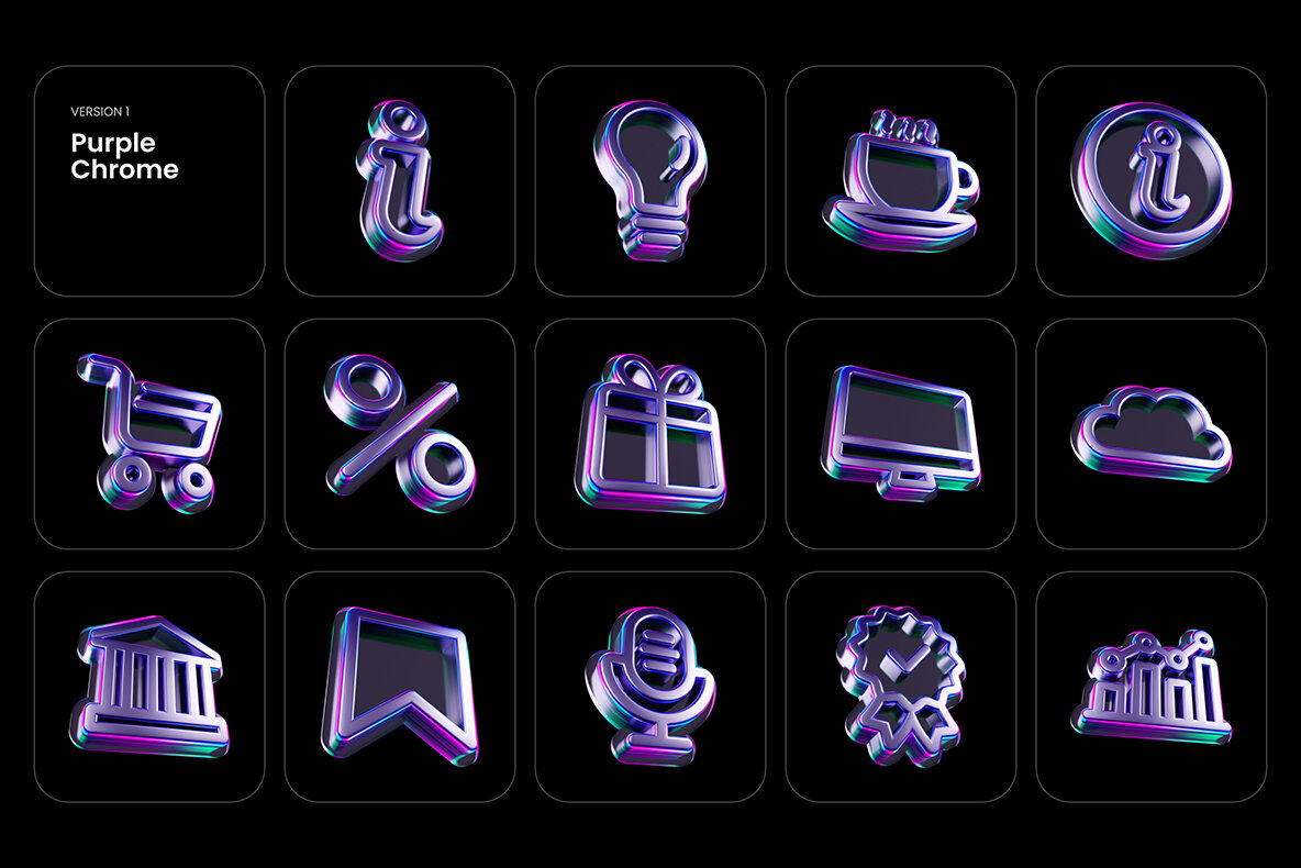 3D Glossy Icons 14
