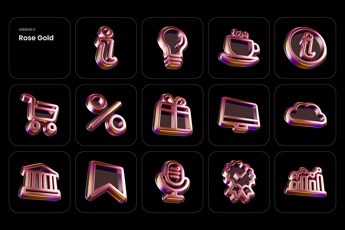3D Glossy Icons 15